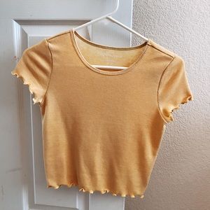 AEO lettuce edge baby tee